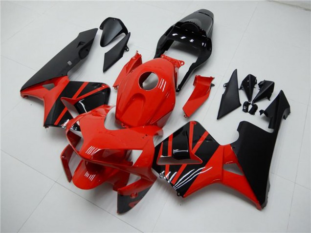 Honda CBR600RR Motorrad Verkleidung 2003-2004 - Rot Glanzendes Schwarz OEM Stil