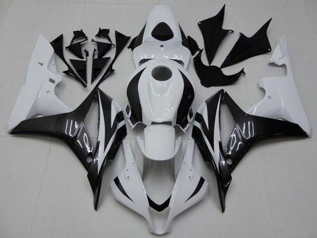 Honda CBR600RR Motorrad Verkleidung 2007-2008 - Weiss Glanzendes Schwarz