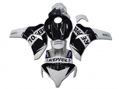 Honda CBR1000RR Motorrad Verkleidung 2008-2011 - Weiss Glanzendes Schwarz Repsol