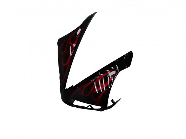 Yamaha YZF R1 Motorrad Verkleidung 2004-2006 - Glanzendes Schwarz Rot Flamme