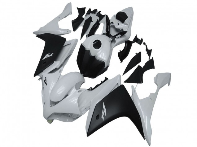 Yamaha YZF R1 Motorrad Verkleidung 2007-2008 - Weiss Matt Schwarz