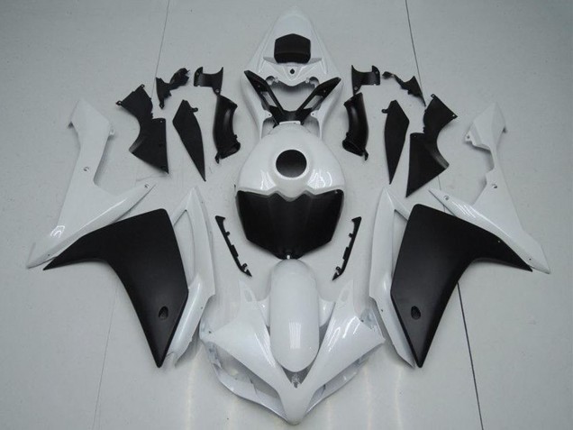 Yamaha YZF R1 Motorrad Verkleidung 2007-2008 - Weiss Matt Schwarz