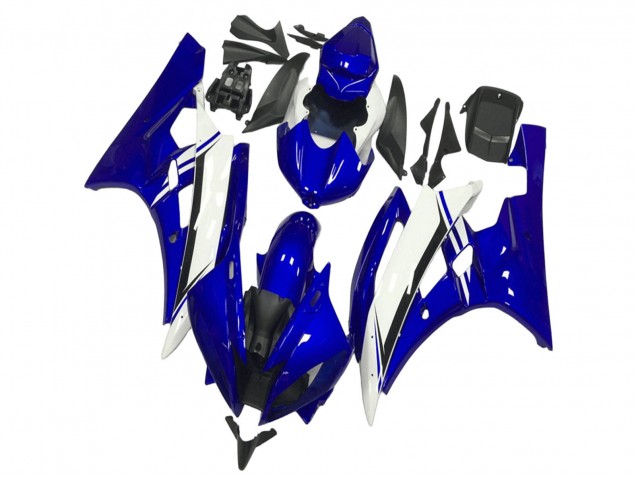 Yamaha YZF R6 Motorrad Verkleidung 2006-2007 - Blau Weiss Schwarz