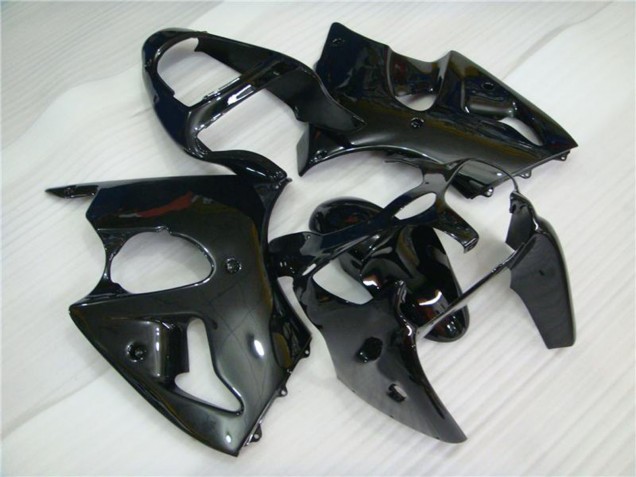 Kawasaki ZX6R Motorrad Verkleidung 2000-2002 - Glanzendes Schwarz