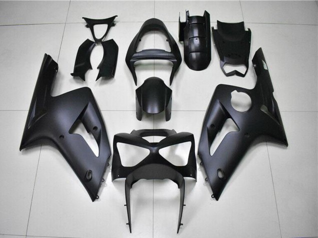Kawasaki ZX6R Motorrad Verkleidung 2003-2004 - Matt Schwarz