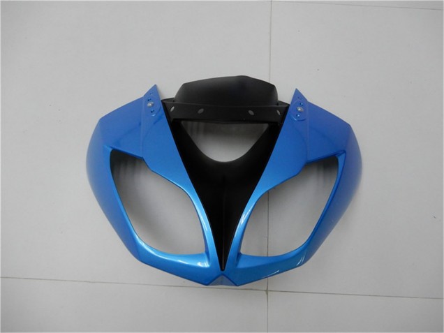 Kawasaki ZX6R Motorrad Verkleidung 2009-2012 - Hellblau Glanzendes Schwarz