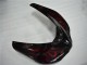Kawasaki ZX10R Motorrad Verkleidung 2006-2007 - Glanzendes Schwarz Rot Flamme