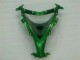 Kawasaki ZX10R Motorrad Verkleidung 2008-2010 - Glanzendes Schwarz Grun Flamme