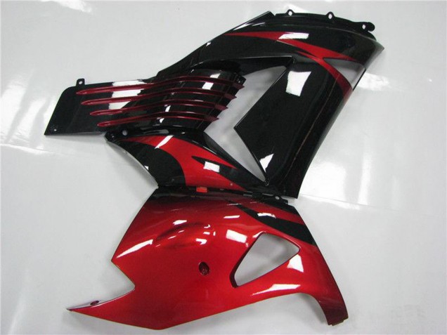 Kawasaki ZX14R ZZR1400 Motorrad Verkleidung 2006-2011 - Rot Schwarz