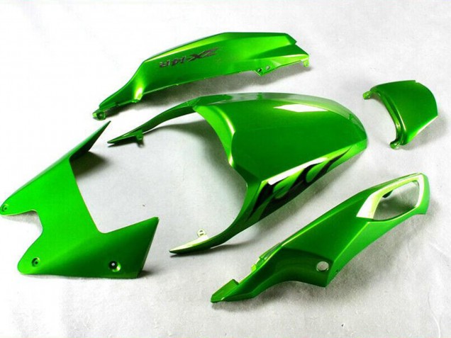 Kawasaki ZX14R ZZR1400 Motorrad Verkleidung 2012-2024 - Grun Glanzendes Schwarz