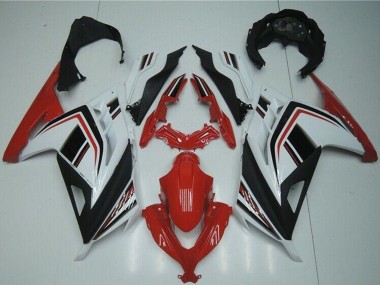 Kawasaki Ninja 300 EX300R Motorrad Verkleidung 2013-2017 - Weiss Rot Schwarz
