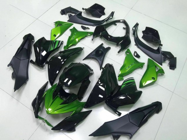 Kawasaki Z800 Motorrad Verkleidung 2013-2018 - Grun Glanzendes Schwarz