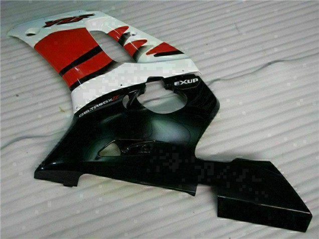 Yamaha YZF R6 Motorrad Verkleidung 1998-2002 - Weiss Rot Glanzendes Schwarz
