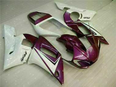 Yamaha YZF R6 Motorrad Verkleidung 1998-2002 - Weiss Lila