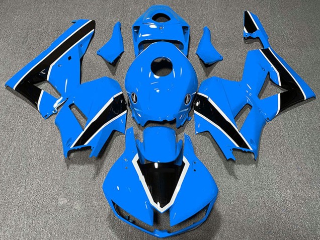 Honda CBR600RR Motorrad Verkleidung 2013-2023 - Hellblau Weiss Glanzendes Schwarz