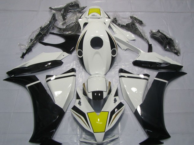 Honda CBR1000RR Motorrad Verkleidung 2012-2016 - Weiss Gelb Glanzendes Schwarz
