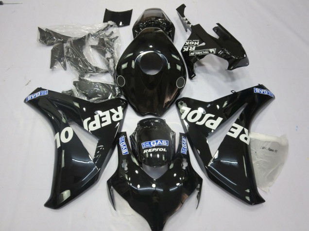Honda CBR1000RR Motorrad Verkleidung 2008-2011 - Glanzendes Schwarz Blau Weiss Repsol