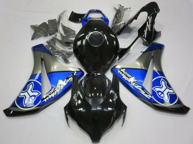 Honda CBR1000RR Motorrad Verkleidung 2008-2011 - Blau Grau Glanzendes Schwarz