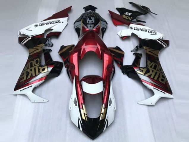 Honda CBR1000RR Motorrad Verkleidung 2017-2024 - Weiss Dunkel Rot Glanzendes Schwarz