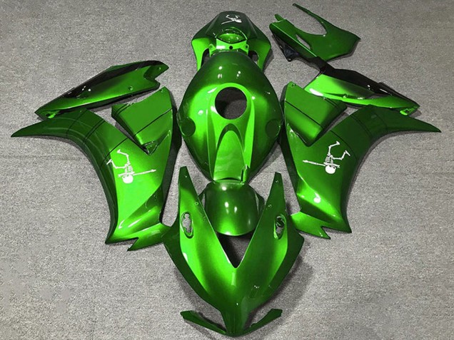 Honda CBR1000RR Motorrad Verkleidung 2012-2016 - Elektrisches Grun Glanzendes Schwarz