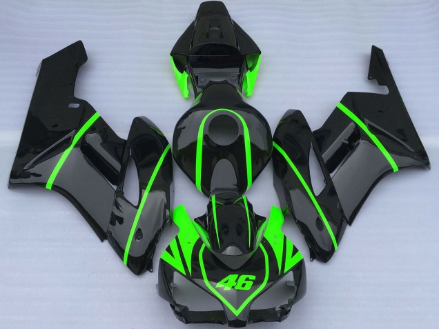Honda CBR1000RR Motorrad Verkleidung 2004-2005 - Glanzendes Schwarz Hohe Sichtbarkeit Grun