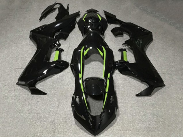 Honda CBR1000RR Motorrad Verkleidung 2017-2024 - Glanzendes Schwarz Limetten Grun Linie