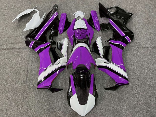 Honda CBR1000RR Motorrad Verkleidung 2017-2024 - Weiss Lila Glanzendes Schwarz