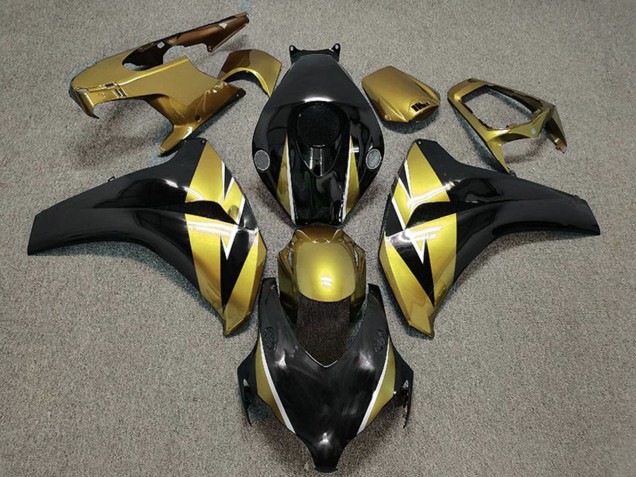 Honda CBR1000RR Motorrad Verkleidung 2008-2011 - Gold Glanzendes Schwarz