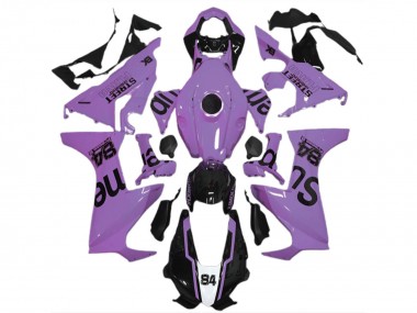 Honda CBR1000RR Motorrad Verkleidung 2017-2024 - Milky Lila Glanzendes Schwarz Street Flava