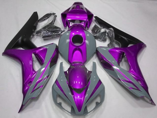 Honda CBR1000RR Motorrad Verkleidung 2006-2007 - Nardo Grau Lila Matt Schwarz