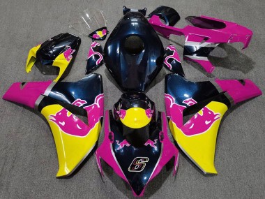 Honda CBR1000RR Motorrad Verkleidung 2008-2011 - Dunkel Blau Rosa Gelb Red Bull