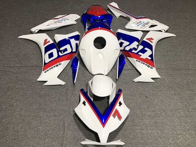 Honda CBR1000RR Motorrad Verkleidung 2012-2016 - Weiss Rot Blau Tyco