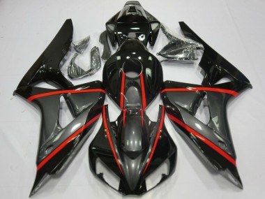 Honda CBR1000RR Motorrad Verkleidung 2006-2007 - Glanzendes Schwarz Grau Rot