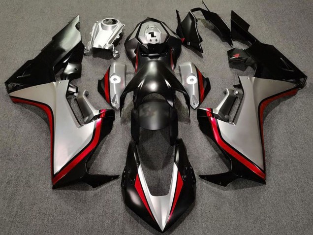 Honda CBR1000RR Motorrad Verkleidung 2017-2024 - Silber Rot Glanzendes Schwarz