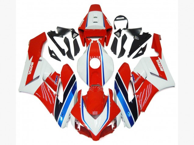 Honda CBR1000RR Motorrad Verkleidung 2004-2005 - Weiss Rot Blau Schwarz Motul