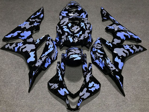 Honda CBR600RR Motorrad Verkleidung 2007-2008 - Blau Grau Camouflage