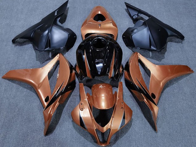 Honda CBR600RR Motorrad Verkleidung 2009-2012 - Bonbon Orange Glanzendes Schwarz