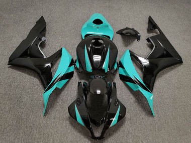 Honda CBR600RR Motorrad Verkleidung 2007-2008 - Cyan Blau Glanzendes Schwarz