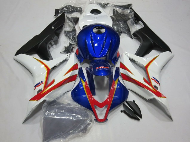 Honda CBR600RR Motorrad Verkleidung 2007-2008 - Weiss Rot Blau HRC