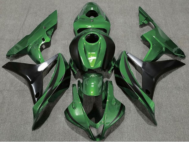 Honda CBR600RR Motorrad Verkleidung 2007-2008 - Grun Glanzendes Schwarz OEM Stil