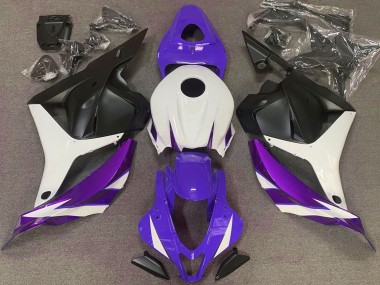 Honda CBR600RR Motorrad Verkleidung 2009-2012 - Weiss Hellviolett Blau Matt Schwarz