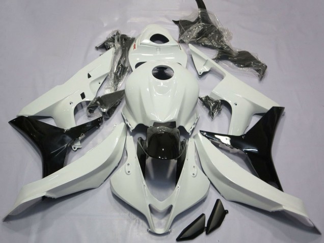 Honda CBR600RR Motorrad Verkleidung 2007-2008 - Weiss Glanzendes Schwarz