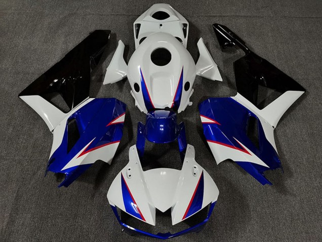 Honda CBR600RR Motorrad Verkleidung 2013-2023 - Weiss Blau Glanzendes Schwarz