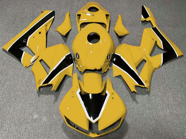 Honda CBR600RR Motorrad Verkleidung 2013-2023 - Gelb Weiss Glanzendes Schwarz