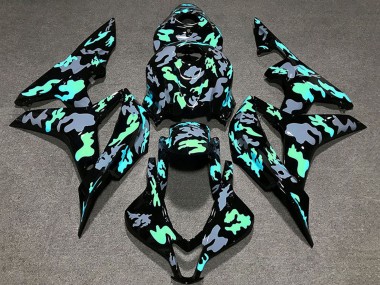 Honda CBR600RR Motorrad Verkleidung 2007-2008 - Grun Grau Camouflage