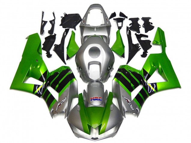Honda CBR600RR Motorrad Verkleidung 2013-2023 - Silber Grun Glanzendes Schwarz HRC
