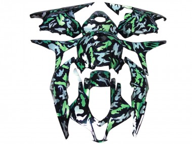 Honda CBR600RR Motorrad Verkleidung 2009-2012 - Grun Grau Camouflage