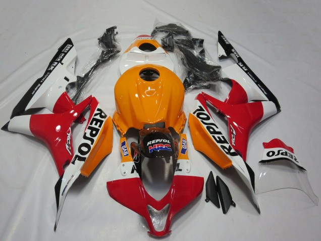 Honda CBR600RR Motorrad Verkleidung 2007-2008 - Orange Weiss Rot Glanzendes Schwarz Repsol