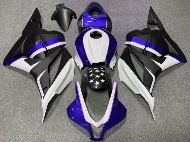 Honda CBR600RR Motorrad Verkleidung 2009-2012 - Dunkel Blau Matt Schwarz Stern
