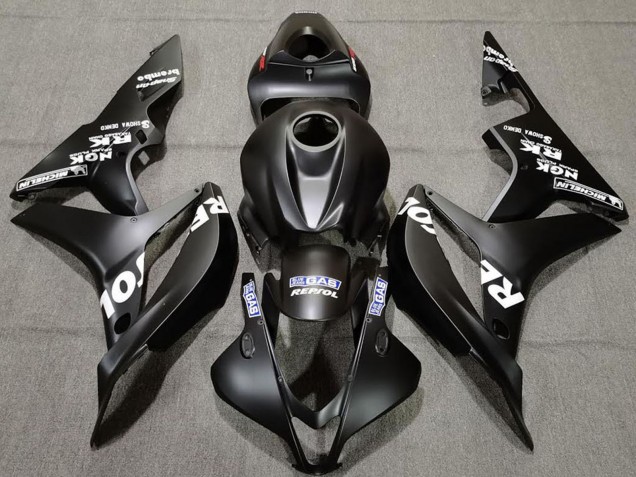 Honda CBR600RR Motorrad Verkleidung 2007-2008 - Matt Schwarz Weiss Repsol